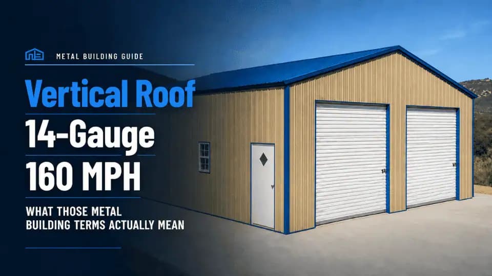 Vertical Roof, 14 Gauge, 160 MPH - What This Terms Means