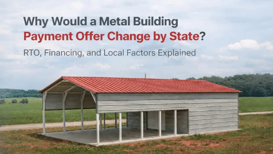 Why Would a Metal Building Payment Offer Change by State? RTO, Financing, and Local Factors Explained — Get Carports blog