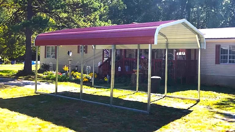 12x20x7 Regular Roof Carport — 12'W x 20'L metal building from Get Carports