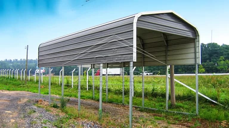 12x30x12 Regular RV Carport — 12'W x 30'L metal building from Get Carports