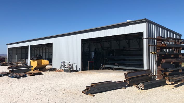 15x100x12 Free Standing Lean To — 15'W x 100'L metal building from Get Carports