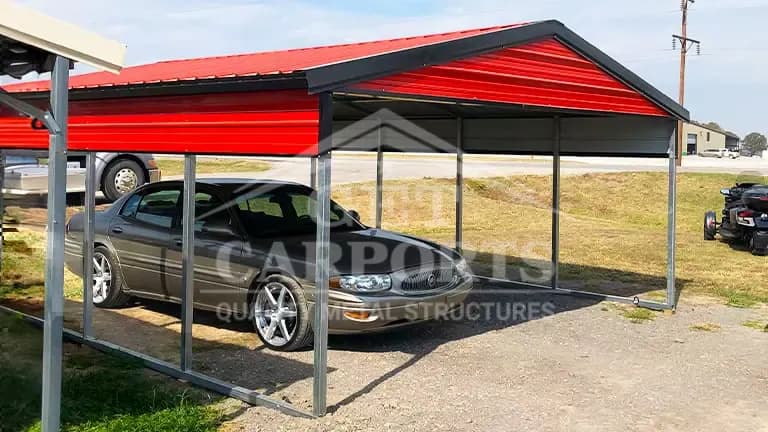 18x20x7 Metal Carport — 18'W x 20'L metal building from Get Carports