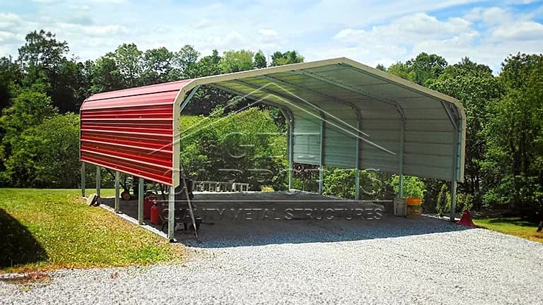 18x20x6 Regular Style Carport — 18'W x 20'L metal building from Get Carports