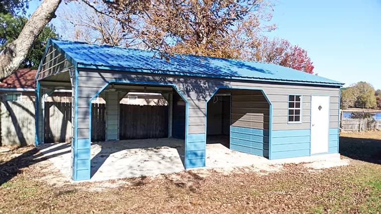 18x35x8 Utility Building — 18'W x 35'L metal building from Get Carports