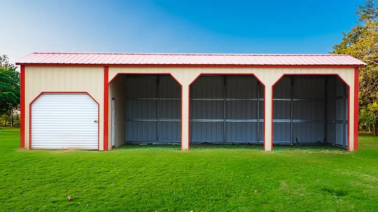 18x40x9 A-Frame Side Entry Utility — 18'W x 40'L metal building from Get Carports