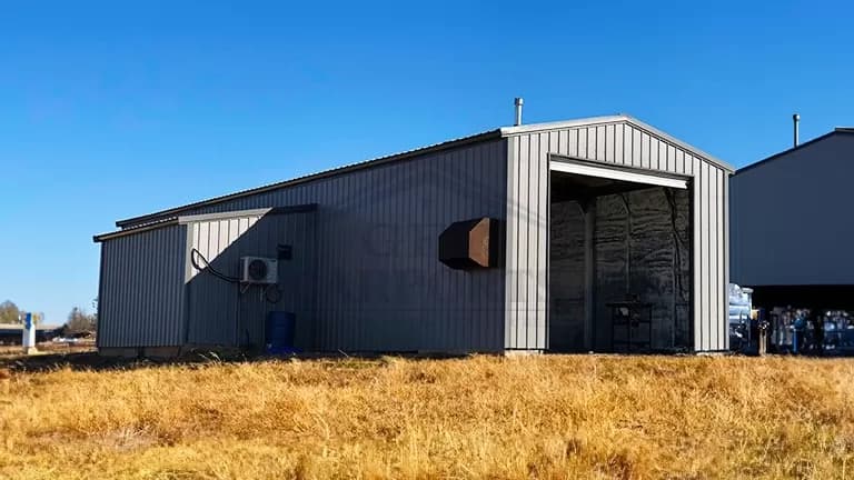 18x60x12 Garage With 10x16x10 Lean-To — 18'W x 60'L metal building from Get Carports