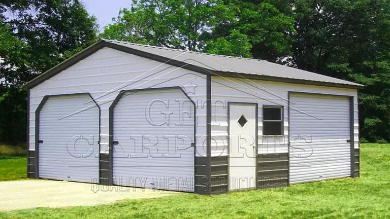 20x20x9 A-Frame Garage — 20'W x 20'L metal building from Get Carports