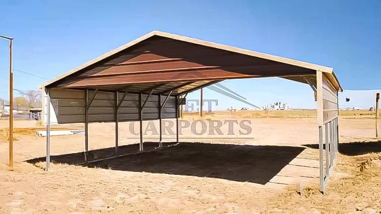 20x26x7 A-Frame Two Car Carport — 20'W x 26'L metal building from Get Carports