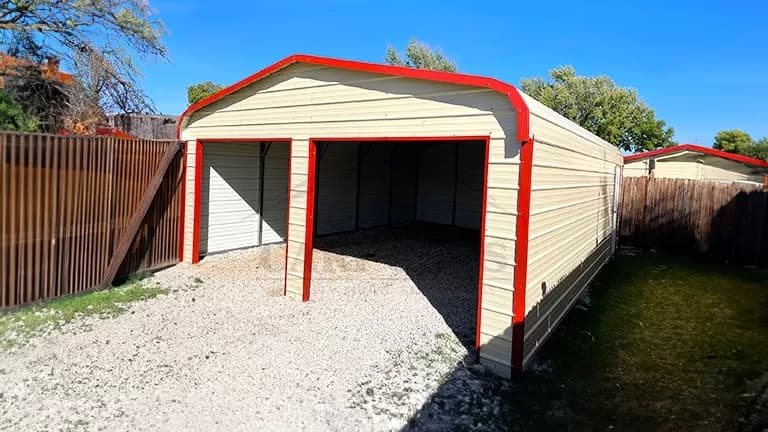 20x26x7 Regular Style Garage — 20'W x 26'L metal building from Get Carports