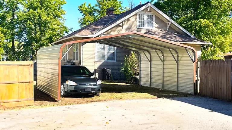22x20x6 Regular Carport — 22'W x 20'L metal building from Get Carports