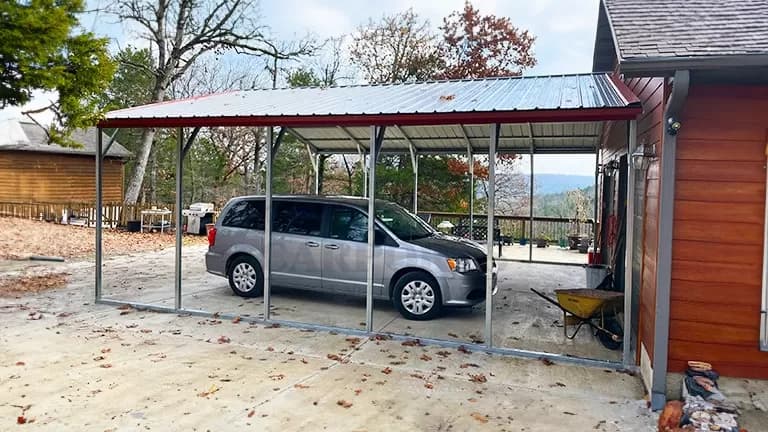 24x25x9 Vertical Roof Carport — 40'W x 60'L metal building from Get Carports