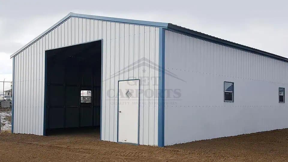 24x40x10 Prefab Garage — 24'W x 40'L metal building from Get Carports