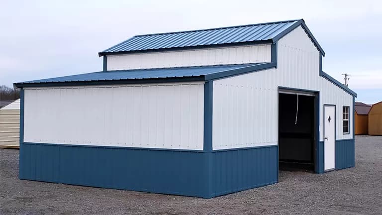 30x25x12 Colonial Style Barn — 30'W x 25'L metal building from Get Carports