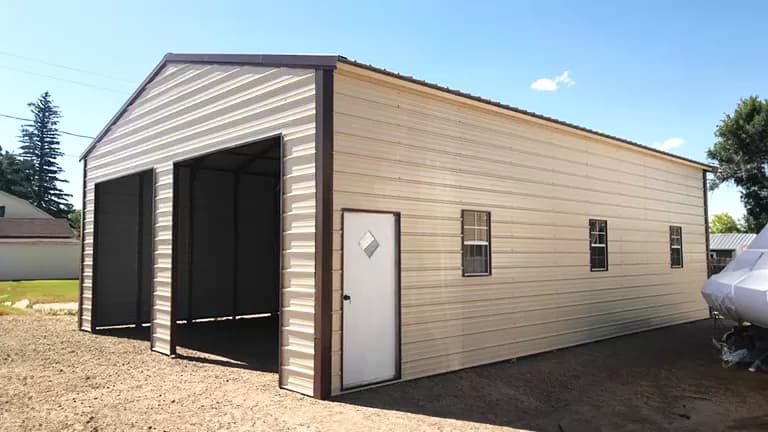 30x40x12 Metal Building — 30'W x 40'L metal building from Get Carports