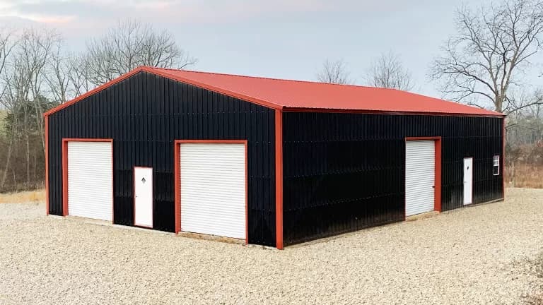 30x40x9 All Vertical Garage — 30'W x 40'L metal building from Get Carports