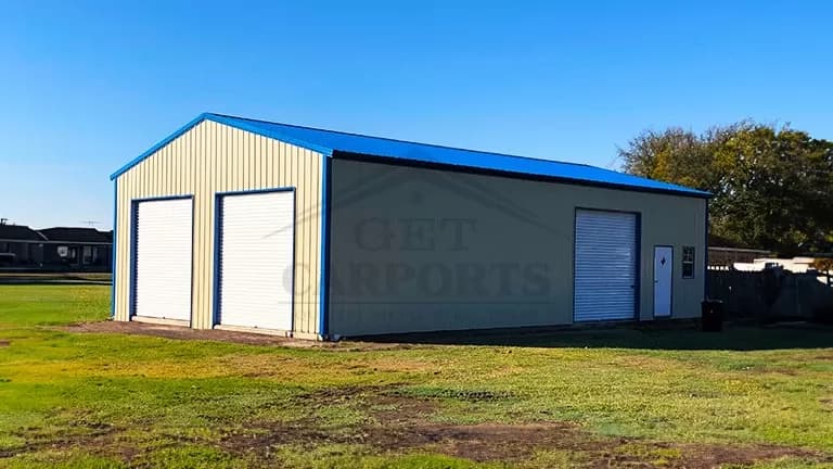 30x50x12 All Vertical Garage — 30'W x 50'L metal building from Get Carports