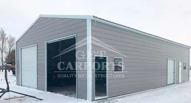 30x50x12 Metal Building — 30'W x 50'L metal building from Get Carports