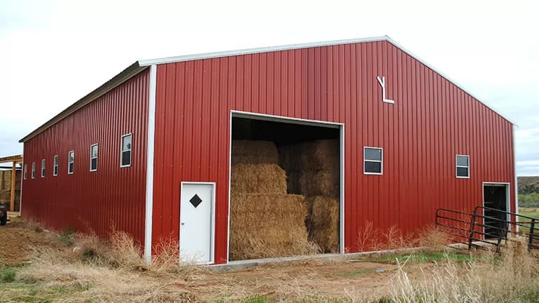 32x35x14 Warehouse — 32'W x 35'L metal building from Get Carports