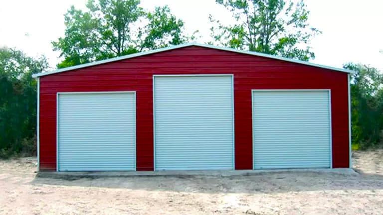 36x30x11 All Vertical Steel Garage — 36'W x 30'L metal building from Get Carports