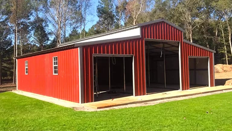 36x30x12 All Vertical Barn — 36'W x 30'L metal building from Get Carports