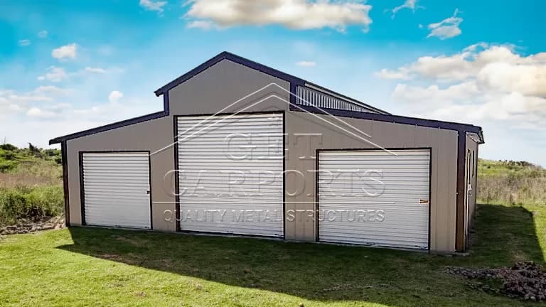 36x35x12 A-Frame Barn — 36'W x 35'L metal building from Get Carports