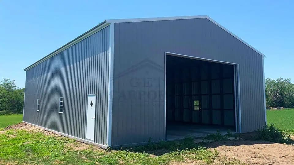 38x45x16 Warehouse — 38'W x 45'L metal building from Get Carports