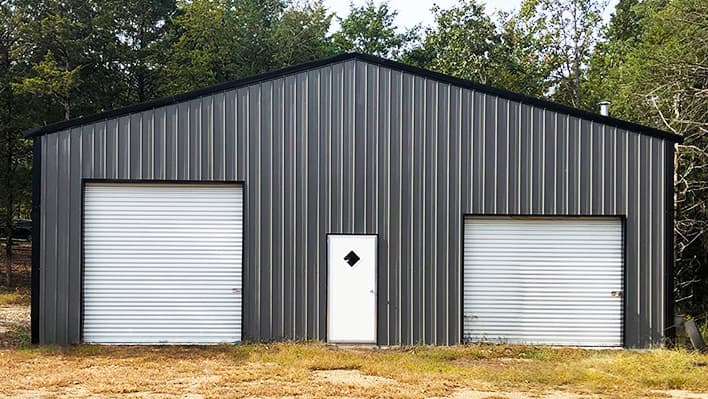 40x30x12 Commercial Metal Building — 40'W x 30'L metal building from Get Carports