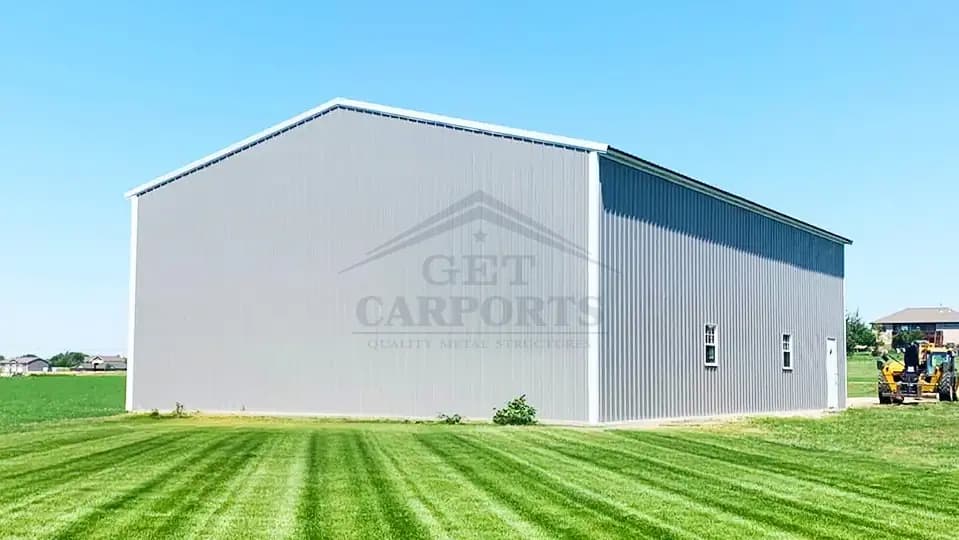 46x40x14 Commercial Building — 46'W x 40'L metal building from Get Carports
