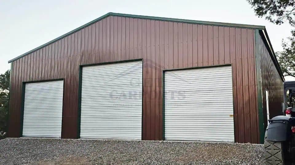 50x70x16 Warehouse — 50'W x 70'L metal building from Get Carports