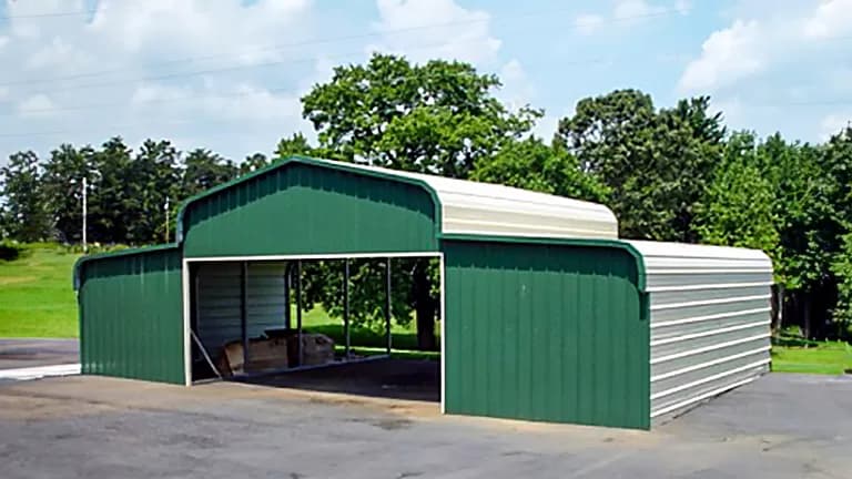 54x20x12 Regular Style Barn — 54'W x 20'L metal building from Get Carports