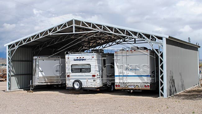 32x40x12 A-Frame Warehouse — 32'W x 40'L metal building from Get Carports