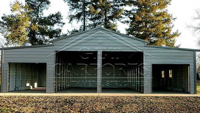 54x40x12 A-Frame Barn — 54'W x 40'L metal building from Get Carports