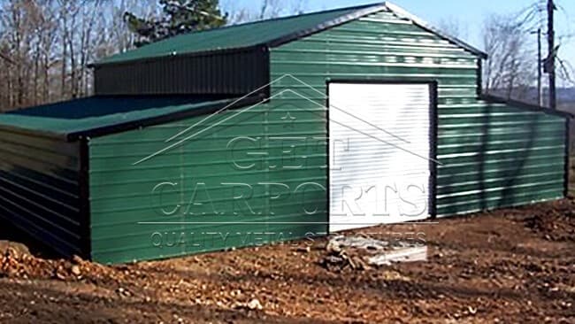 48x30x12 Vertical Roof Steel Barn — 48'W x 30'L metal building from Get Carports