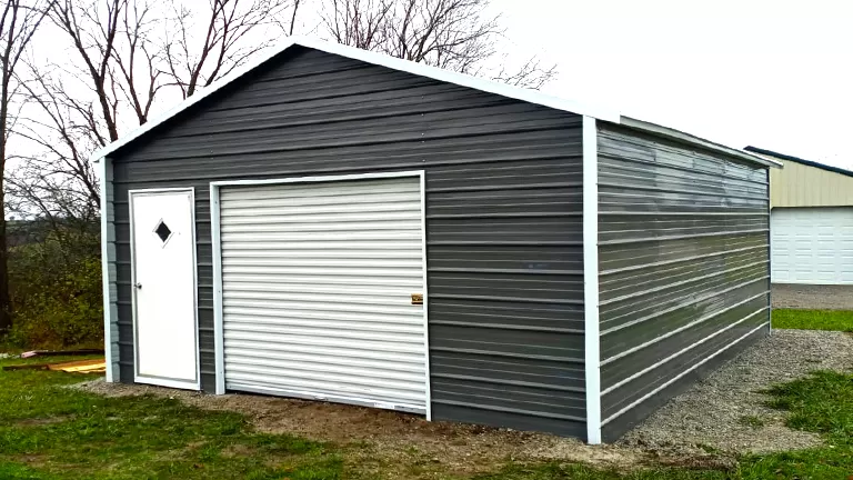 18'x21' A-Frame Horizontal Roof Garage | Get Carports