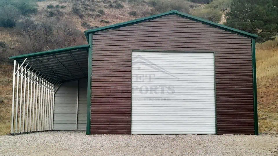 18'x40'x12 Garage With Lean To | Get Carports