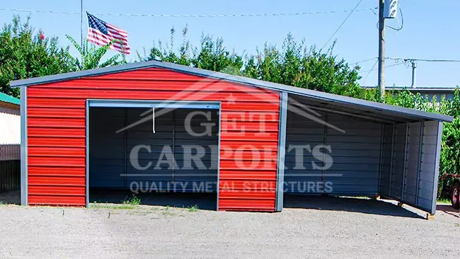 20'x20'x9 Garage With Lean To | Get Carports