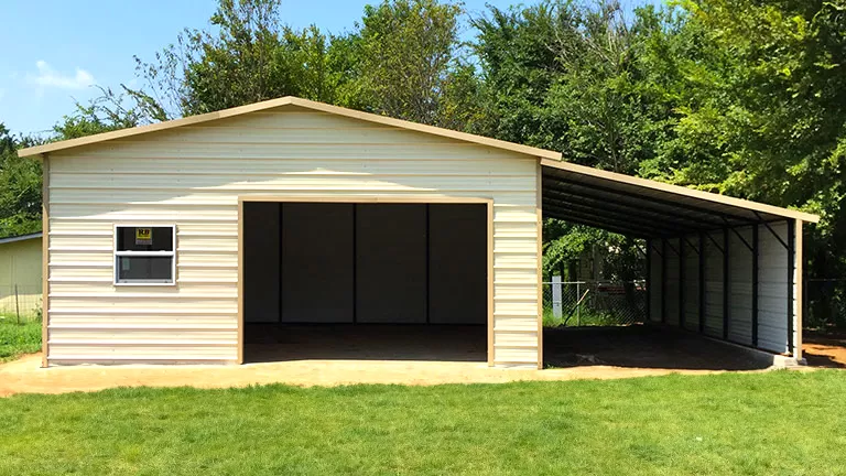 20'x35' A-Frame Garage With Lean To | Get Carports