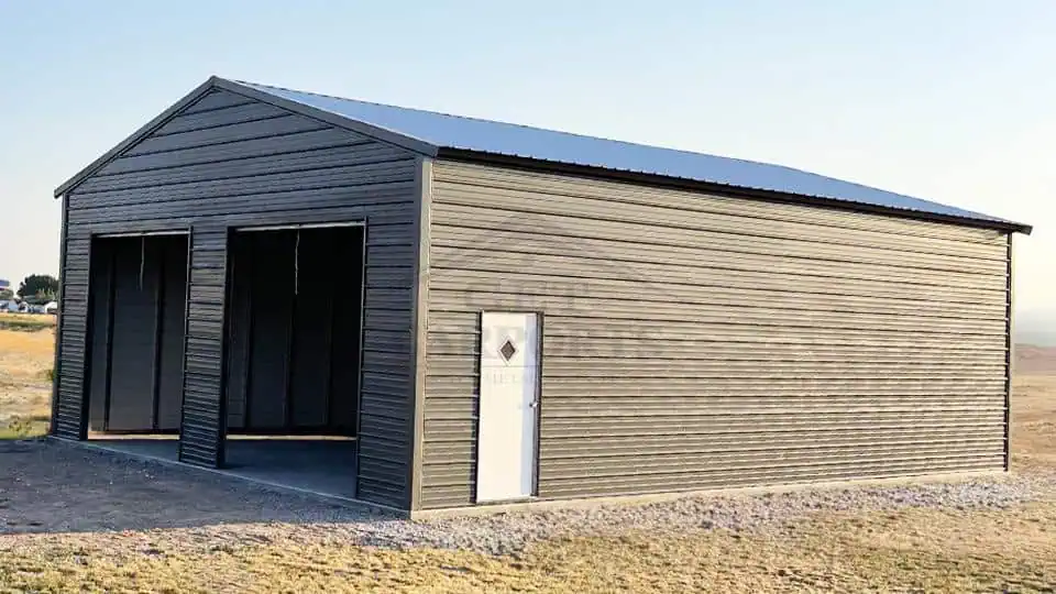 24'x30'x10 Vertical Roof Garage | Get Carports