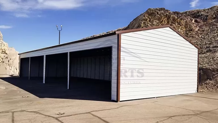 30'x80'x12 Side Entry Garage | Get Carports