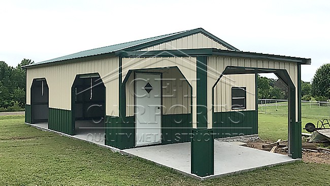 20x35x11 A-Frame Garage w/Porch