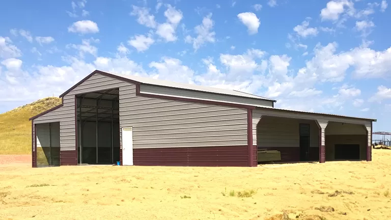 44x30x12 A-Frame Barn with Lean-To