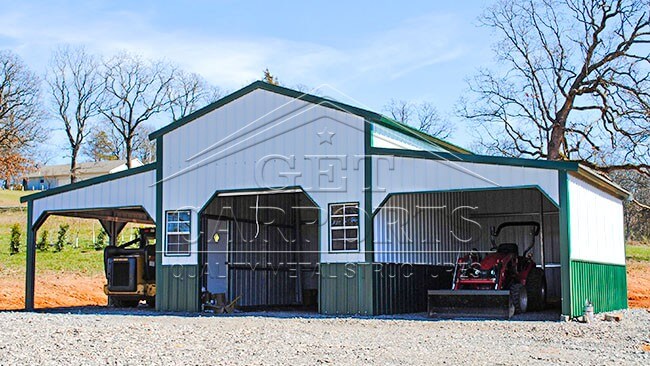 30x30x10 Vertical Roof Metal Garage