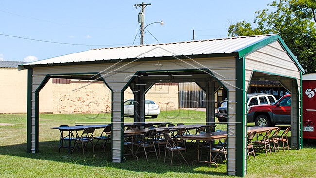 18x20x7 Aframe Side Entry Carport