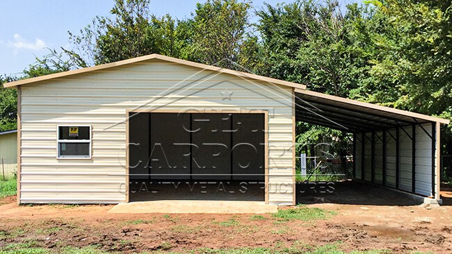 20x35x9 Aframe Garage w/Lean To