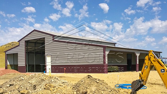 44x30x12 A-Frame Barn w/Lean To