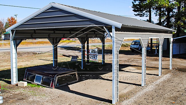 18x30x7 A-Frame Side Entry Carport