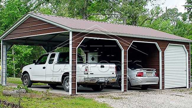 18x35x8 Side Entry Aframe Vertical Roof Carport