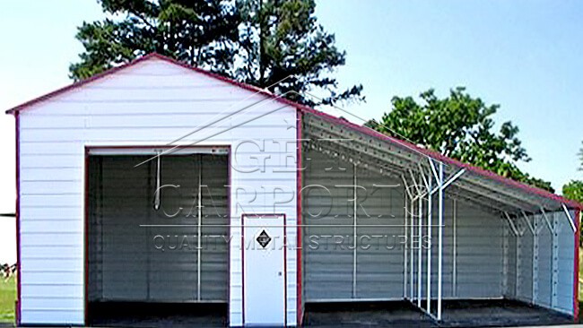 20x20x12 Certified Aframe Vertical Roof Building w/2 Lean Tos