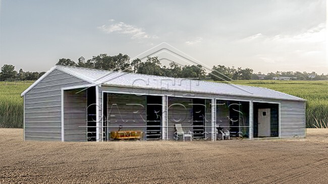 24x50x12 Aframe Vertical Roof Horse Stall