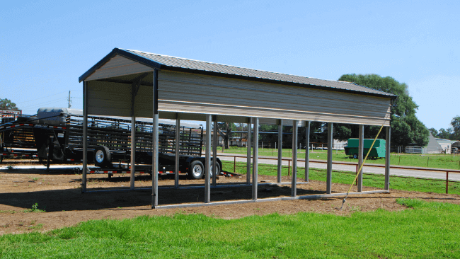 RV Carport with a Lean-to 